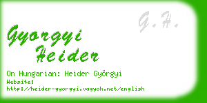 gyorgyi heider business card